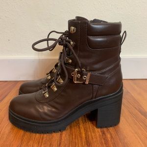 GUESS Women’s Canaly Combat Boots